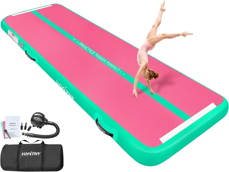 VOFiTNY All Purpose Gymnastics Mat, Pink-Green